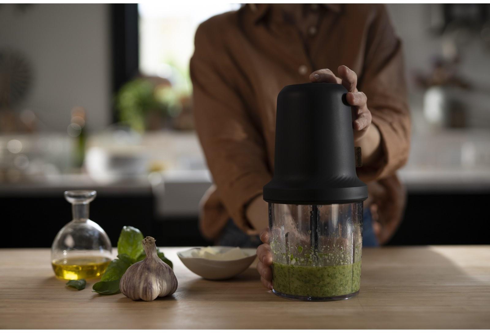 Измельчитель MOULINEX AT80E810, пластик, 500 Вт, 0.5 л, 1 скорость, чёрный