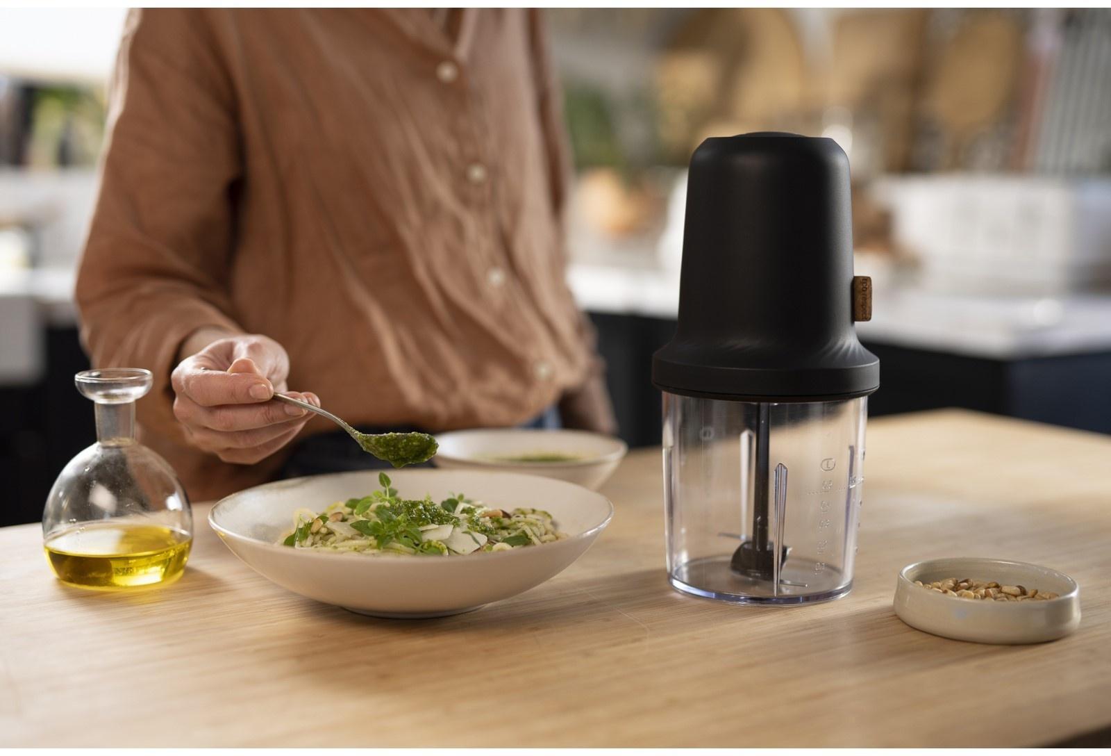 Измельчитель MOULINEX AT80E810, пластик, 500 Вт, 0.5 л, 1 скорость, чёрный