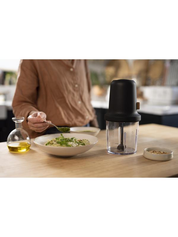 Измельчитель MOULINEX AT80E810, пластик, 500 Вт, 0.5 л, 1 скорость, чёрный