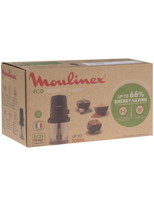 Измельчитель MOULINEX AT80E810, пластик, 500 Вт, 0.5 л, 1 скорость, чёрный