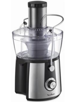 Соковыжималка MOULINEX JU550D10, центробежная, 800 Вт, 2/0.8 л, чёрно-серебристая