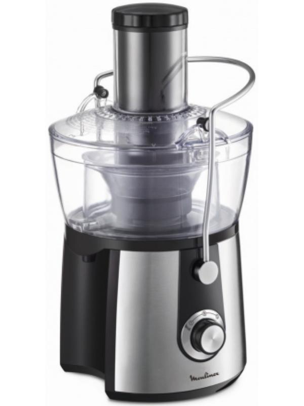 Соковыжималка MOULINEX JU550D10, центробежная, 800 Вт, 2/0.8 л, чёрно-серебристая