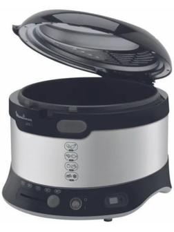 Фритюрница Moulinex AF179D10, 1900 Вт, 2.1 л, чёрно-серебристая