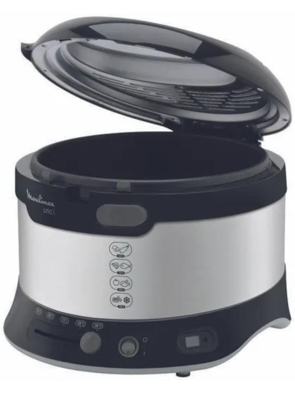 Фритюрница Moulinex AF179D10, 1900 Вт, 2.1 л, чёрно-серебристая