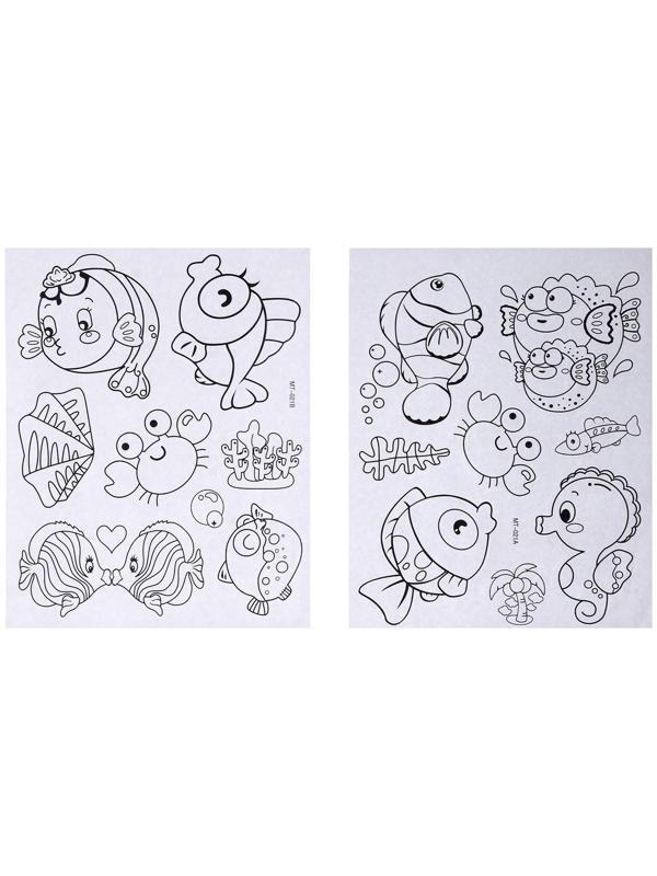 Набор для творчества: изготовление топперов, раскраска-наклейки «Море»