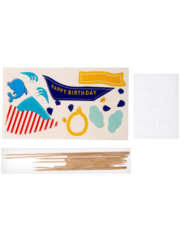 Набор для творчества: изготовление топперов, раскраска-наклейки «Море»