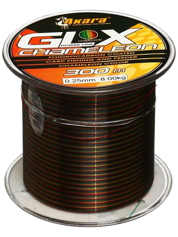 Леска Akara GLX Chameleon Power Line, диаметр 0.25 мм, тест 8 кг, 300 м