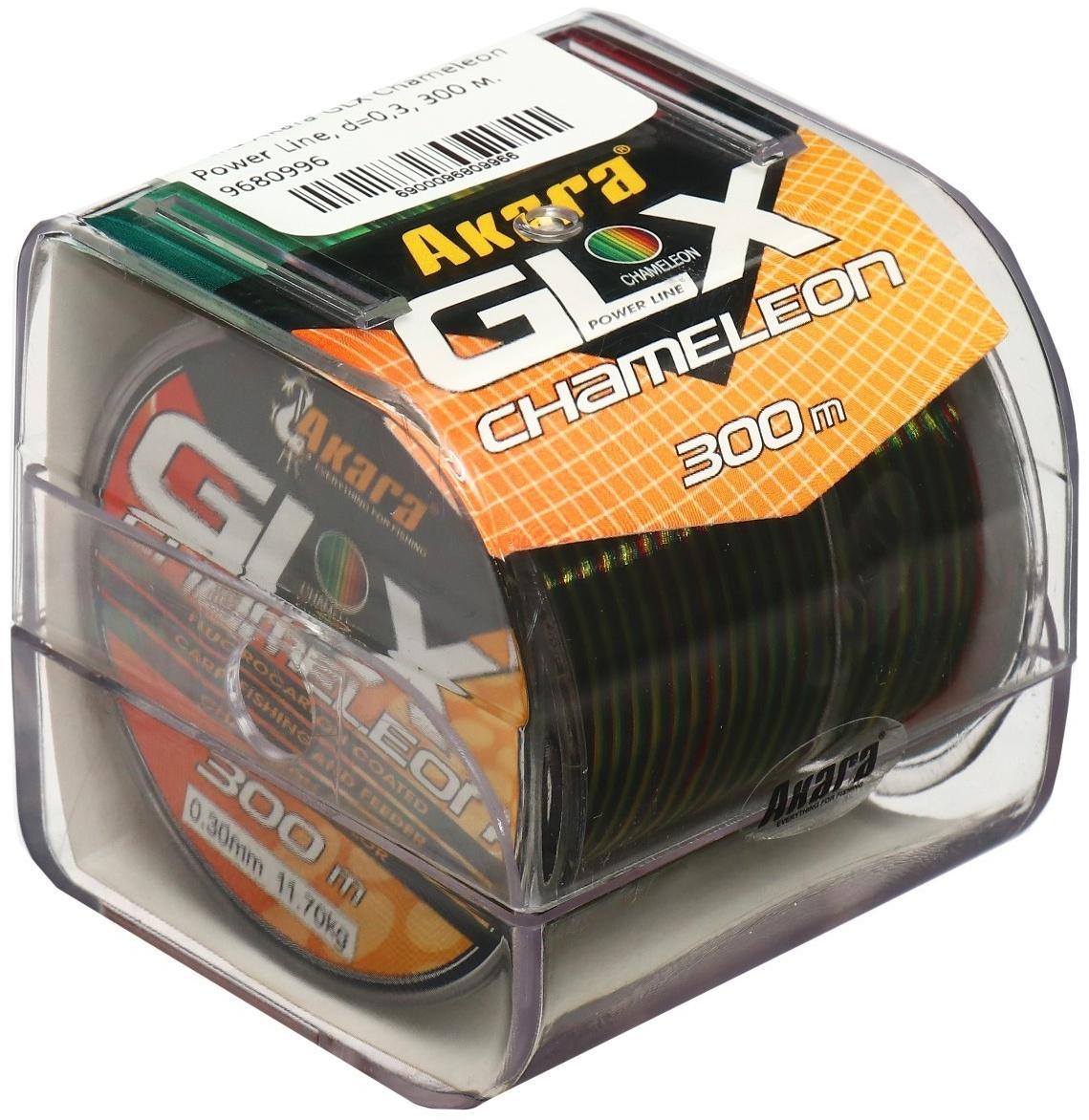 Леска Akara GLX Chameleon Power Line, диаметр 0.3 мм, тест 11.7 кг, 300 м
