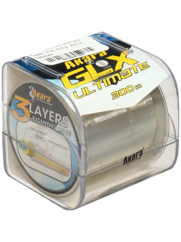 Леска Akara GLX Ultimate Power Line, диаметр 0.2, тест 5.7 кг, 300 м, прозрачная