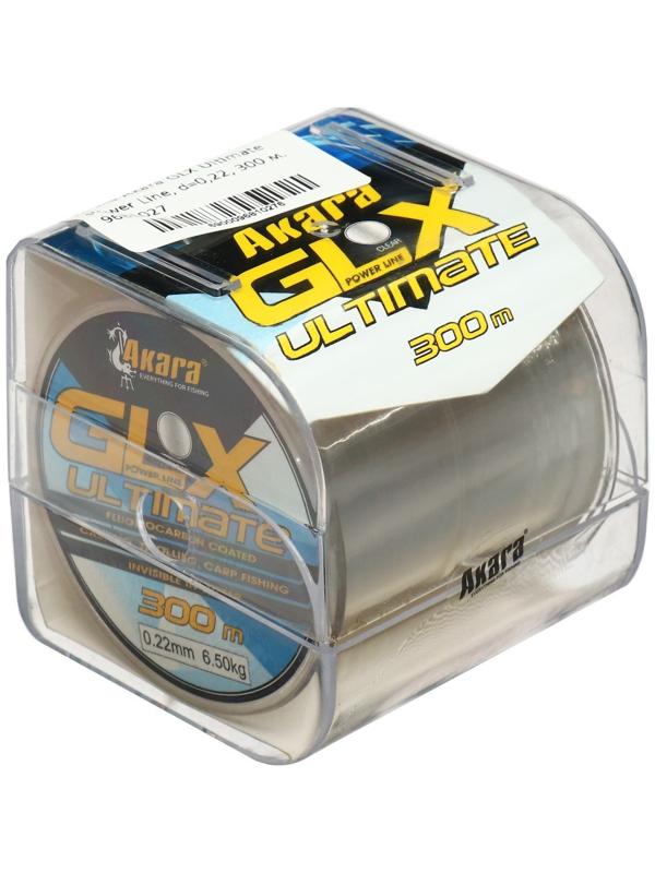 Леска Akara GLX Ultimate Power Line, диаметр 0.22, тест 6.5 кг, 300 м, прозрачная