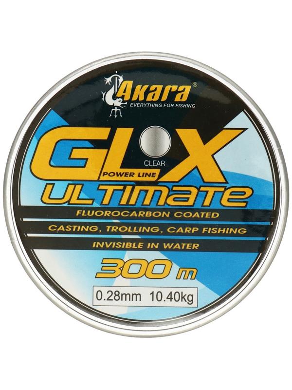 Леска Akara GLX Ultimate Power Line, диаметр 0.28, тест 10.4 кг, 300 м, прозрачная
