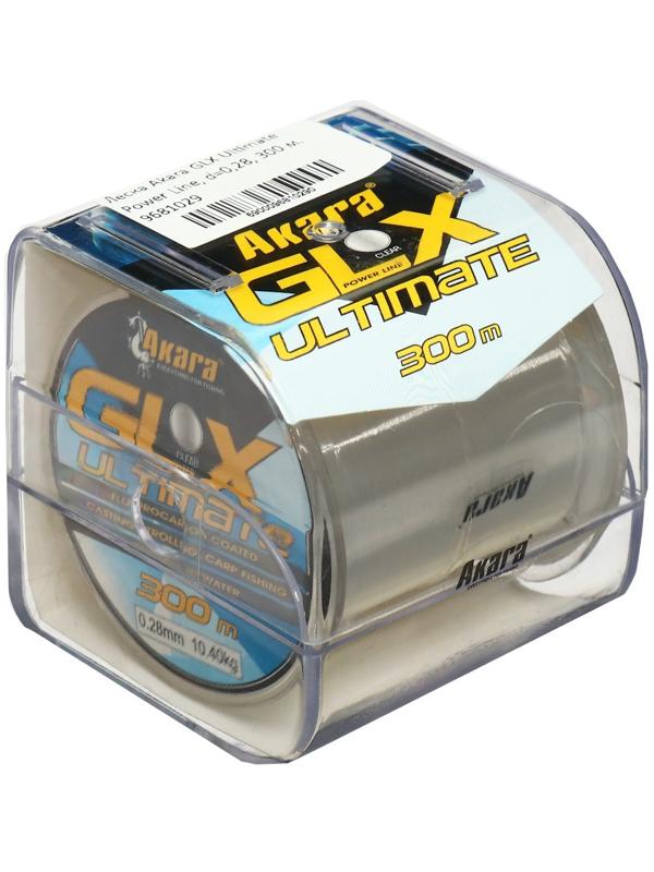 Леска Akara GLX Ultimate Power Line, диаметр 0.28, тест 10.4 кг, 300 м, прозрачная
