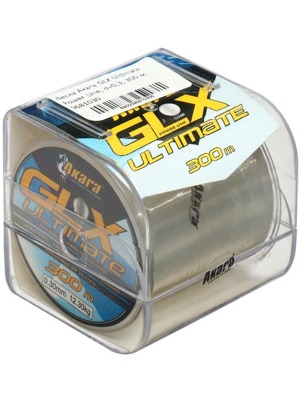 Леска Akara GLX Ultimate Power Line, диаметр 0.3, тест 12.3 кг, 300 м, прозрачная