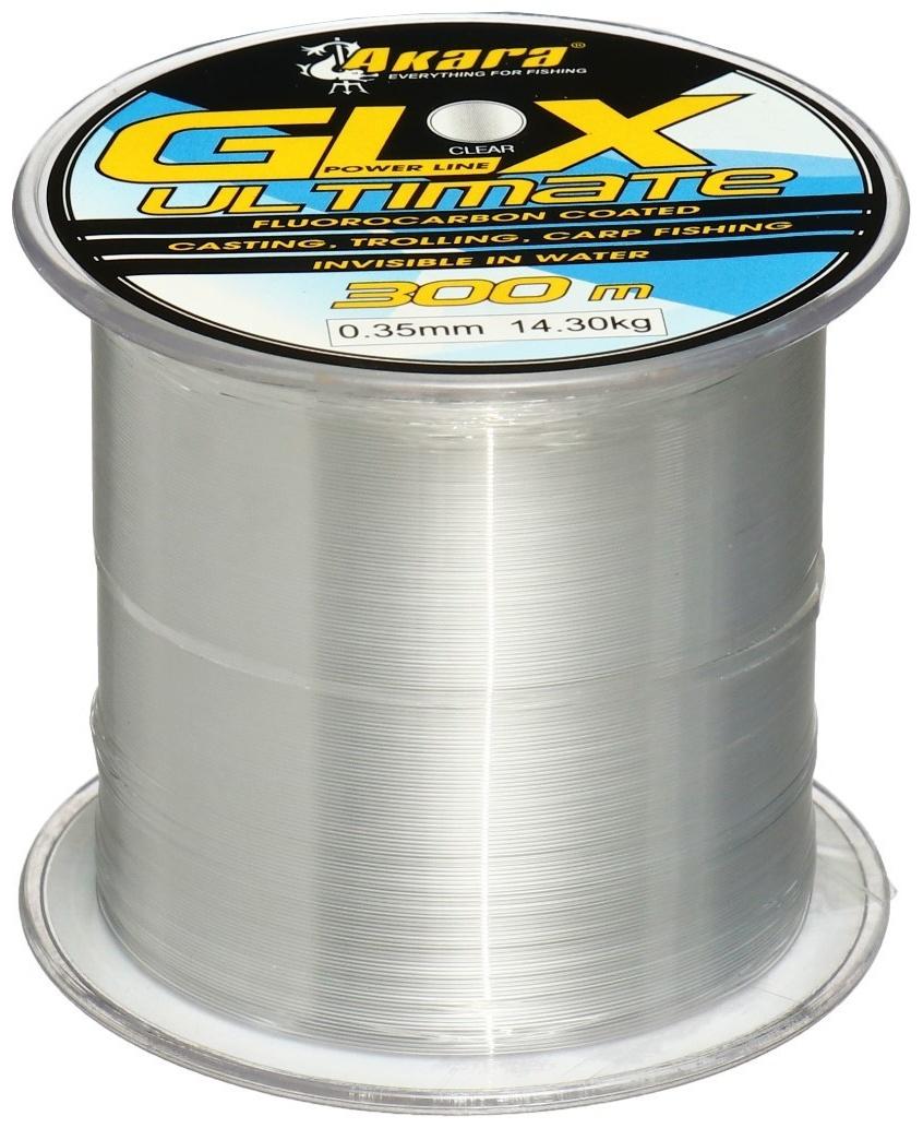 Леска Akara GLX Ultimate Power Line, диаметр 0.35, тест 14.3 кг, 300 м, прозрачная