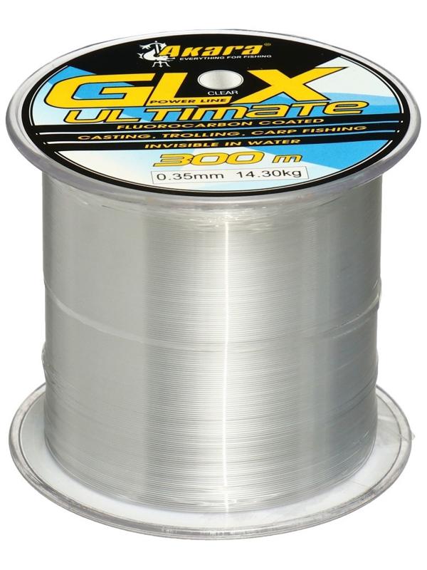 Леска Akara GLX Ultimate Power Line, диаметр 0.35, тест 14.3 кг, 300 м, прозрачная