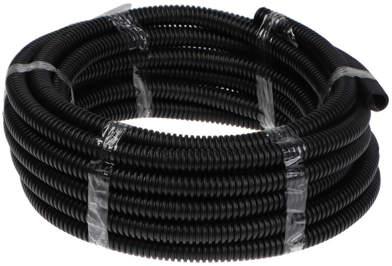 Гофротруба УРАЛ ПАК ПНД, 20 мм ,с протяжкой, 10 м, черная, ГФ-1100020-010