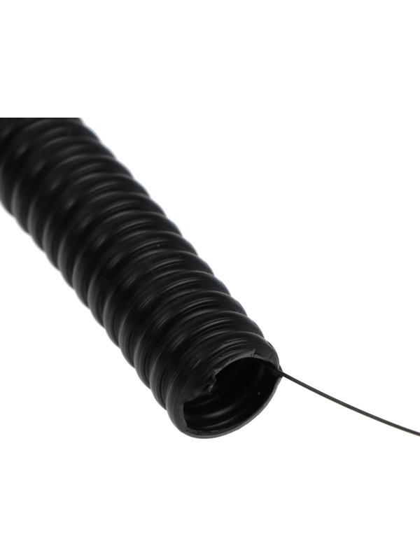 Гофротруба УРАЛ ПАК ПНД, 20 мм ,с протяжкой, 50 м, черная, ГФ-1100020-050