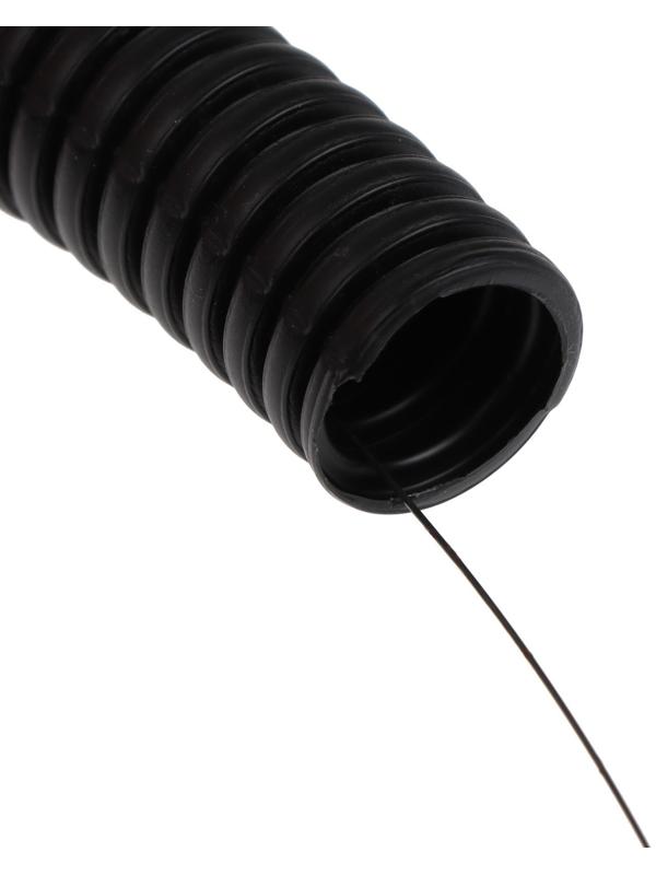 Гофротруба УРАЛ ПАК ПНД, 25 мм ,с протяжкой, 10 м, черная, ГФ-1100025-010