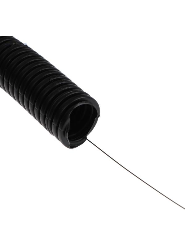 Гофротруба УРАЛ ПАК ПНД, 32 мм ,с протяжкой, 25 м, черная, ГФ-1100032-025