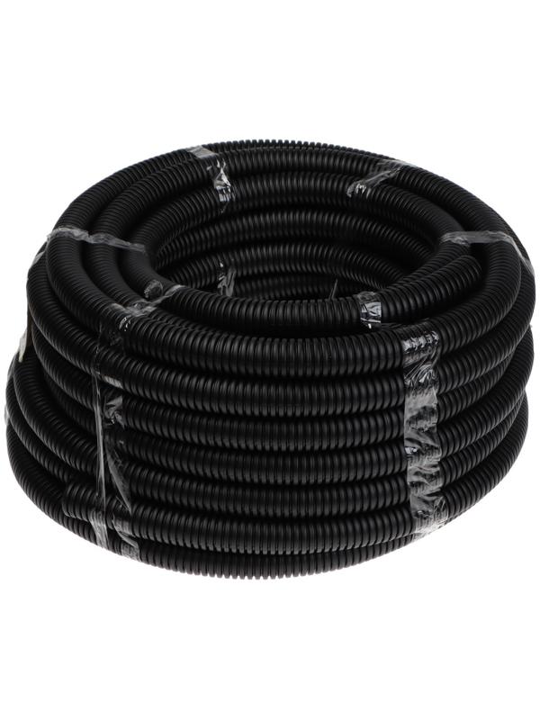 Гофротруба УРАЛ ПАК ПНД, 32 мм ,с протяжкой, 25 м, черная, ГФ-1100032-025