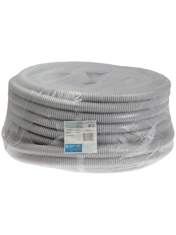 Гофротруба УРАЛ ПАК ПВХ, 32 мм ,с протяжкой, 50 м, ГФ-0100732-050