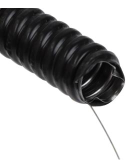 Металлорукав в ПВХ изоляции РЗ-Ц-П нг УРАЛ ПАК, с протяжкой, 20 мм, 15 м, черный, МР-1201020