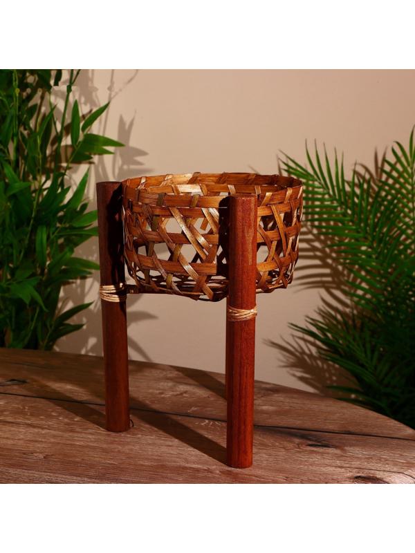 Подставка под горшок 24х26х30 см, бамбук