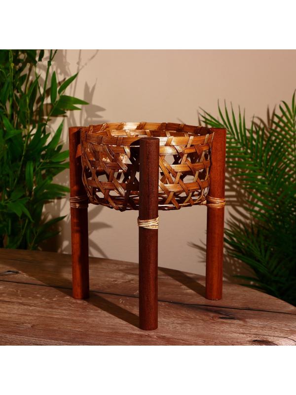 Подставка под горшок 24х26х30 см, бамбук