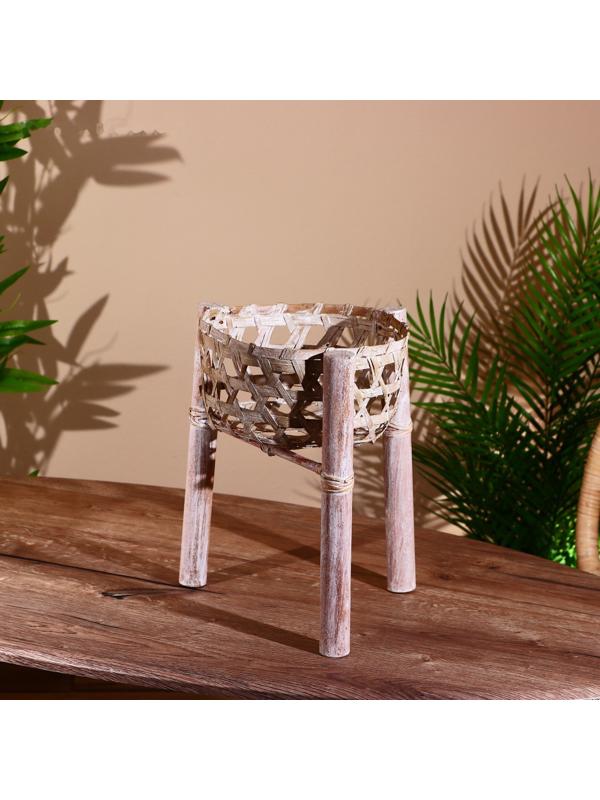 Подставка под горшок 24х26х30 см, бамбук