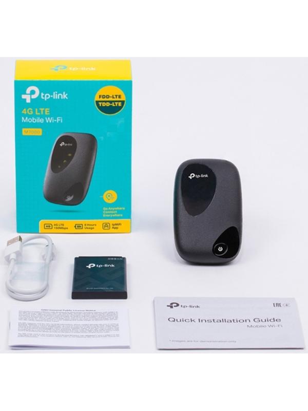 Wi-Fi роутер TP-Link M7000, мобильный, 300 Мбит/с, 150 Мбит/с, 4G, чёрный