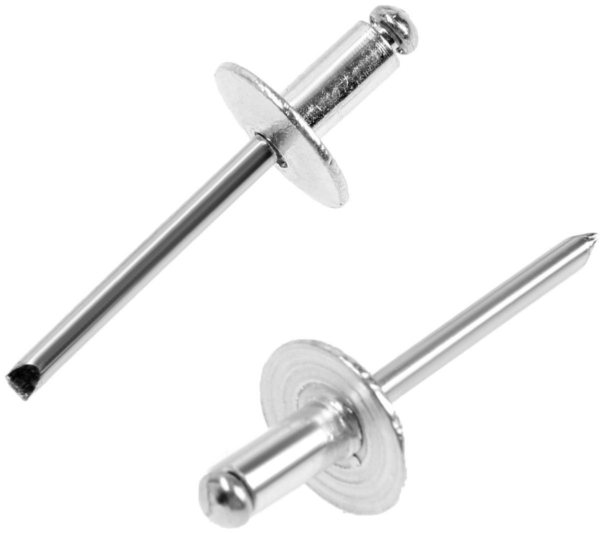 Заклёпки ТУНДРА krep, вытяжные, алюминий-сталь, 4,8х12 мм, неокрашенные, 50 шт