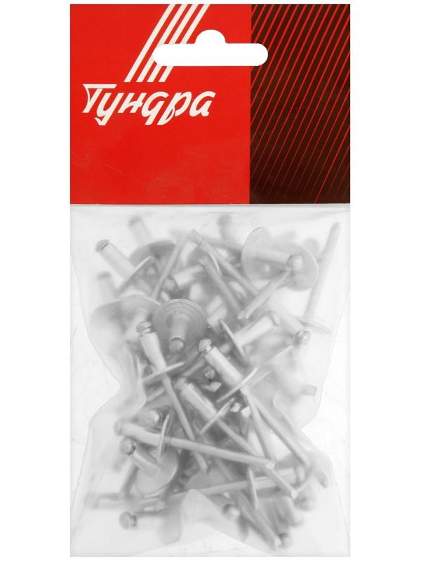 Заклёпки ТУНДРА krep, вытяжные, алюминий-сталь, 4,8х12 мм, неокрашенные, 50 шт