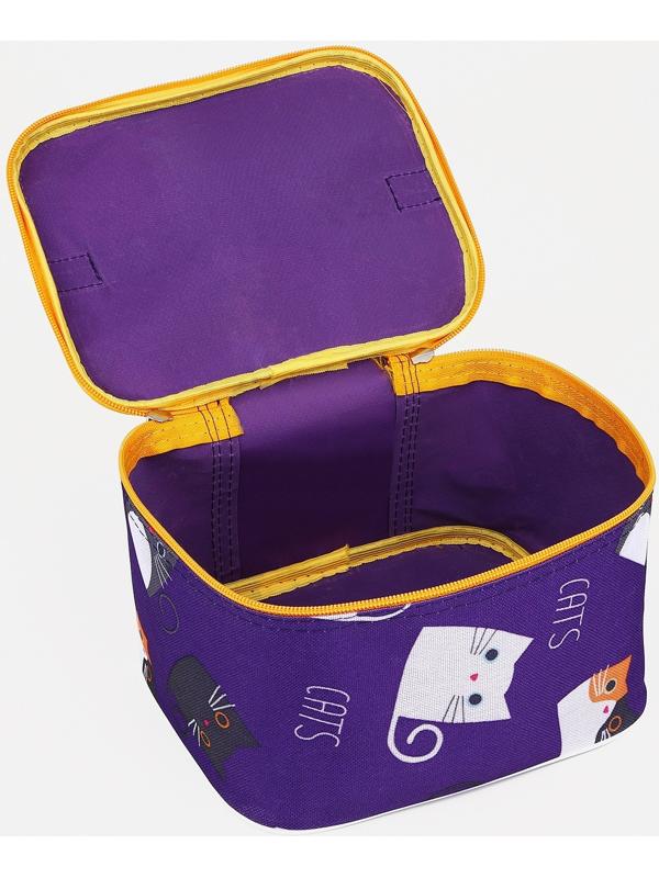 Косметичка на молнии, цвет сиреневый