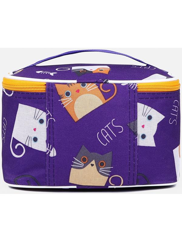 Косметичка на молнии, цвет сиреневый