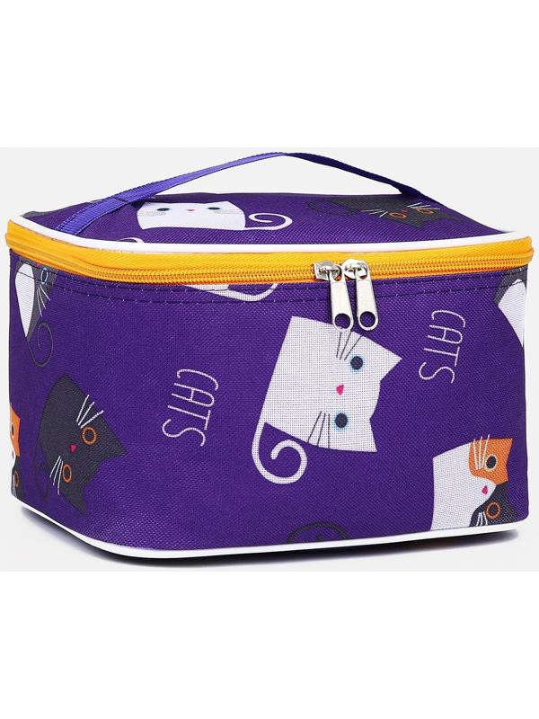 Косметичка на молнии, цвет сиреневый