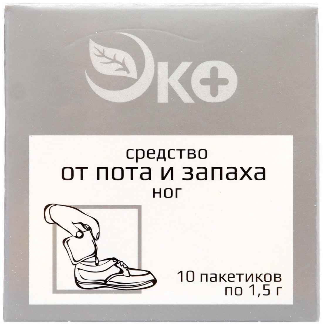 Средство от пота и запаха ног Экотекс, 3 шт по 10 пакетиков