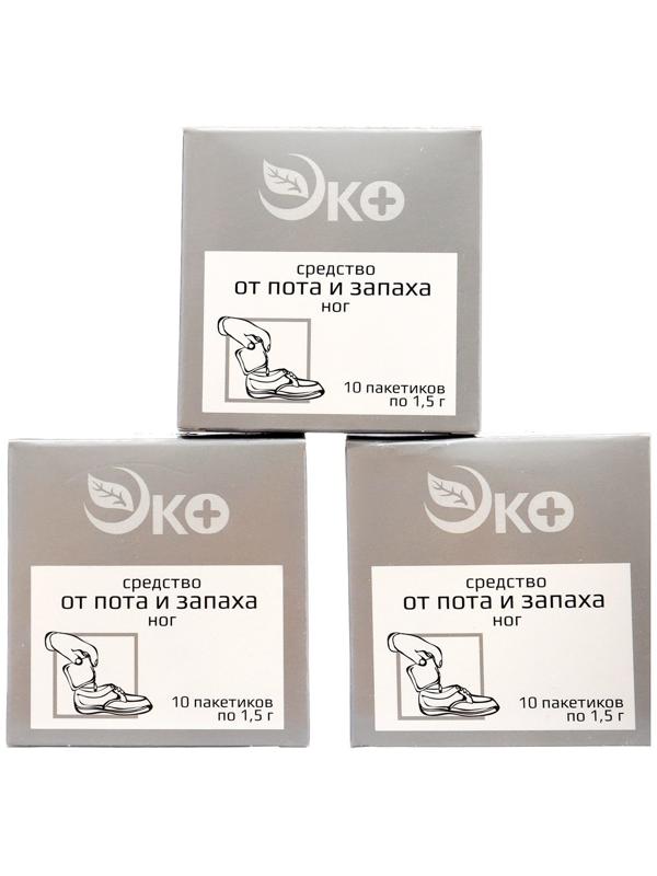 Средство от пота и запаха ног Экотекс, 3 шт по 10 пакетиков