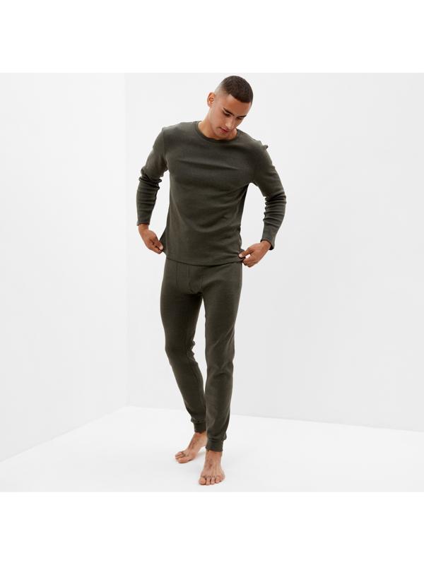 Комплект мужской термо (джемпер, брюки) MINAKU цвет хаки, р-р 52