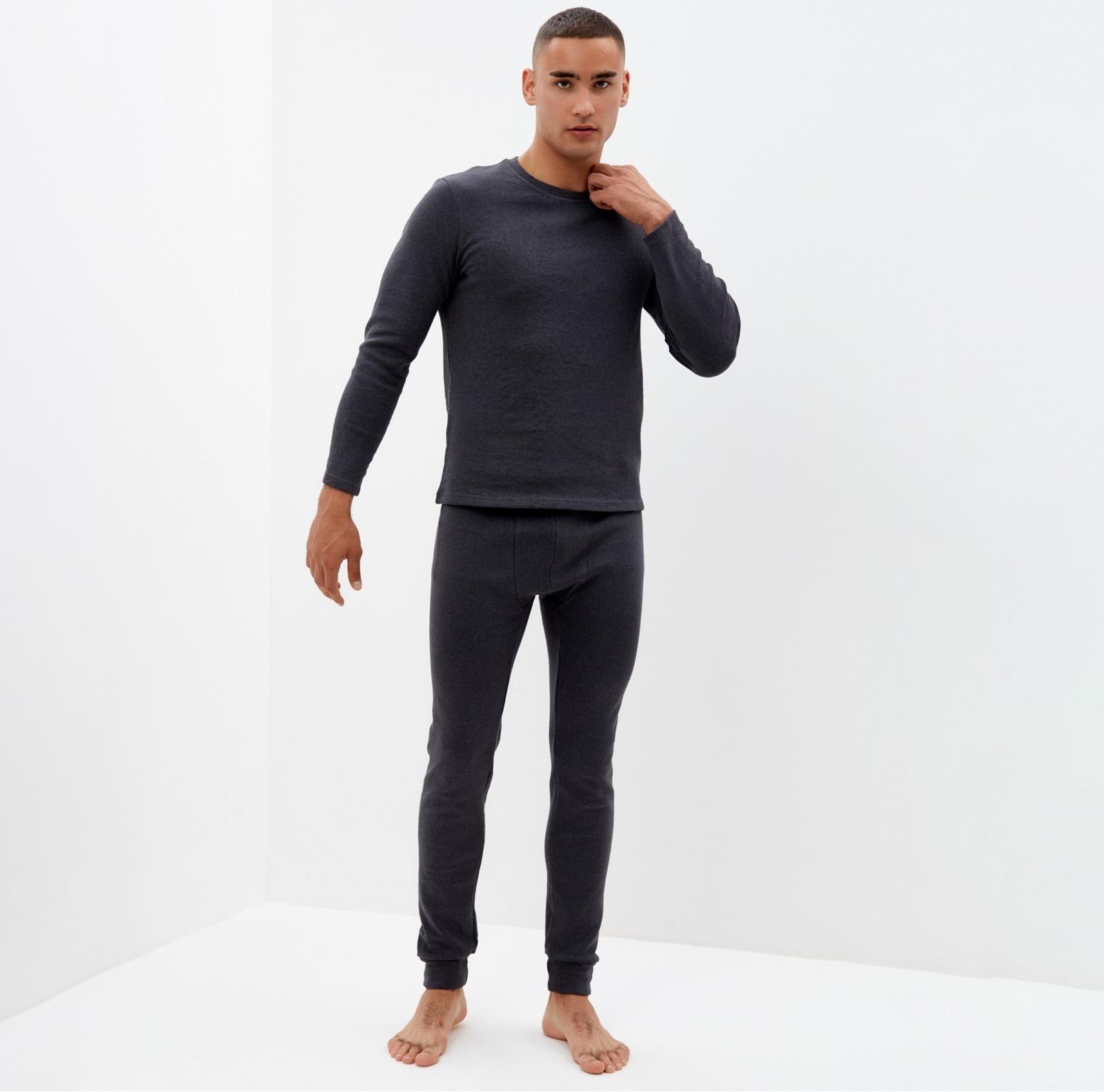 Комплект мужской термо (джемпер, брюки) MINAKU цвет графит меланж, р-р 50