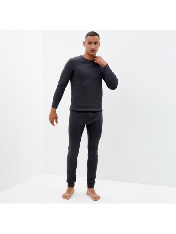 Комплект мужской термо (джемпер, брюки) MINAKU цвет графит меланж, р-р 52