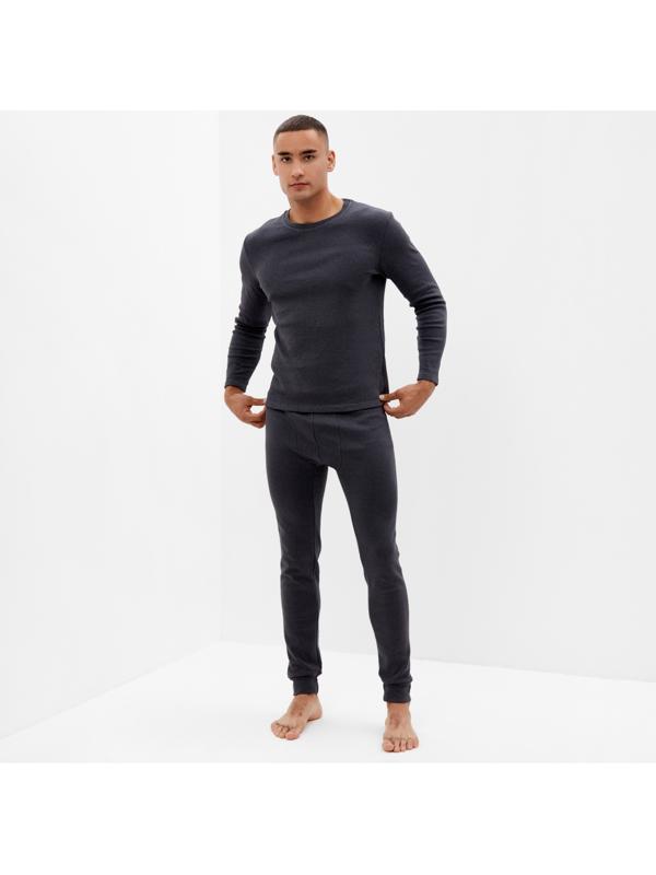 Комплект мужской термо (джемпер, брюки) MINAKU цвет графит меланж, р-р 52