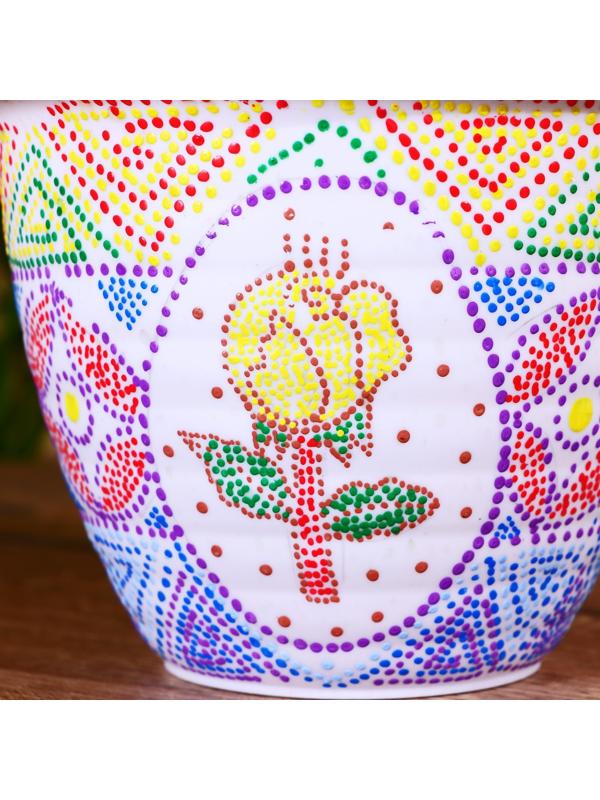 Горшок цветочный 18х18х13 см, пластик