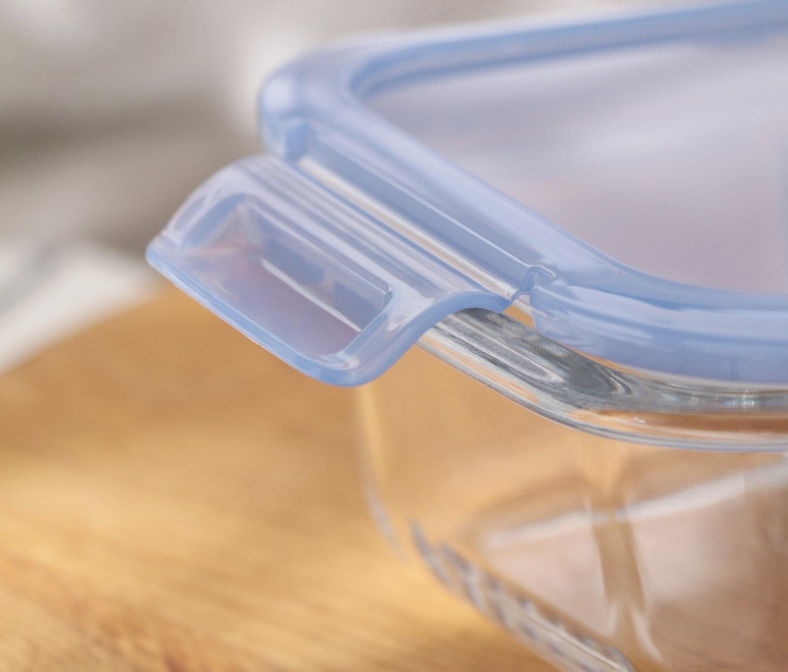 Контейнер стеклянный Lockie&Lock Food, с крышкой, 600 мл, цвет синий