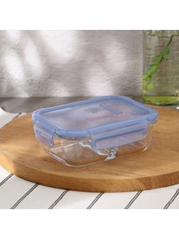 Контейнер стеклянный Lockie&Lock Food, с крышкой, 600 мл, цвет синий