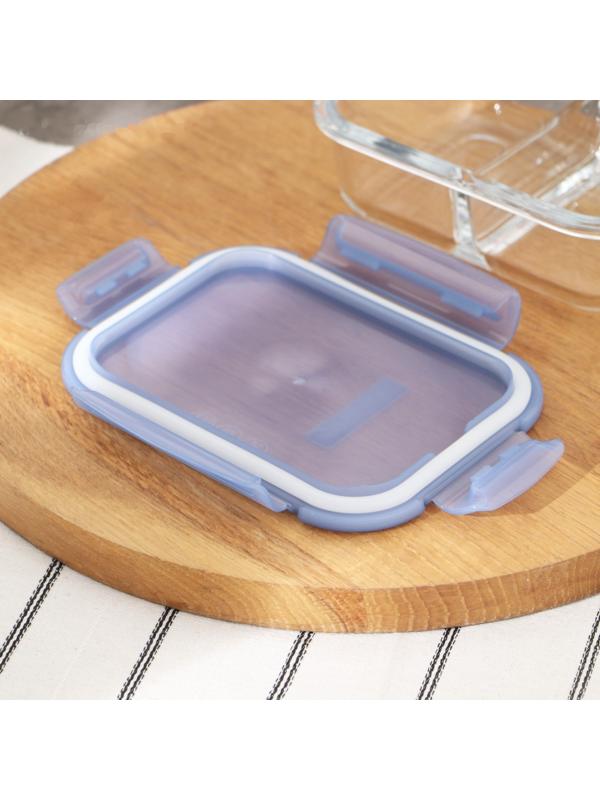 Контейнер стеклянный Lockie&Lock Food, с крышкой, 600 мл, цвет синий