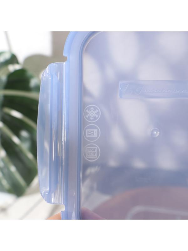 Контейнер стеклянный Lockie&Lock Food, с крышкой, 600 мл, цвет синий