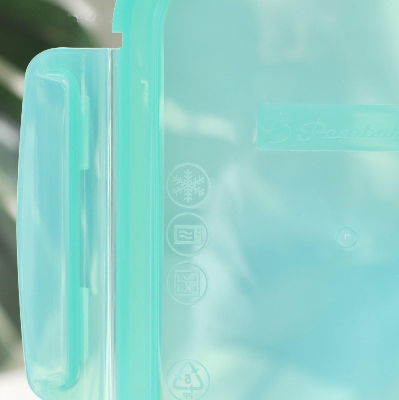 Контейнер стеклянный Lockie&Lock Food, с крышкой, 600 мл, цвет бирюзовый