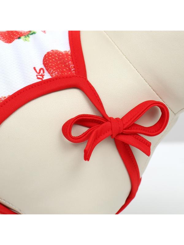 Платье для животных Клубничка», XL (ДС 40, ОГ 50 см), белое