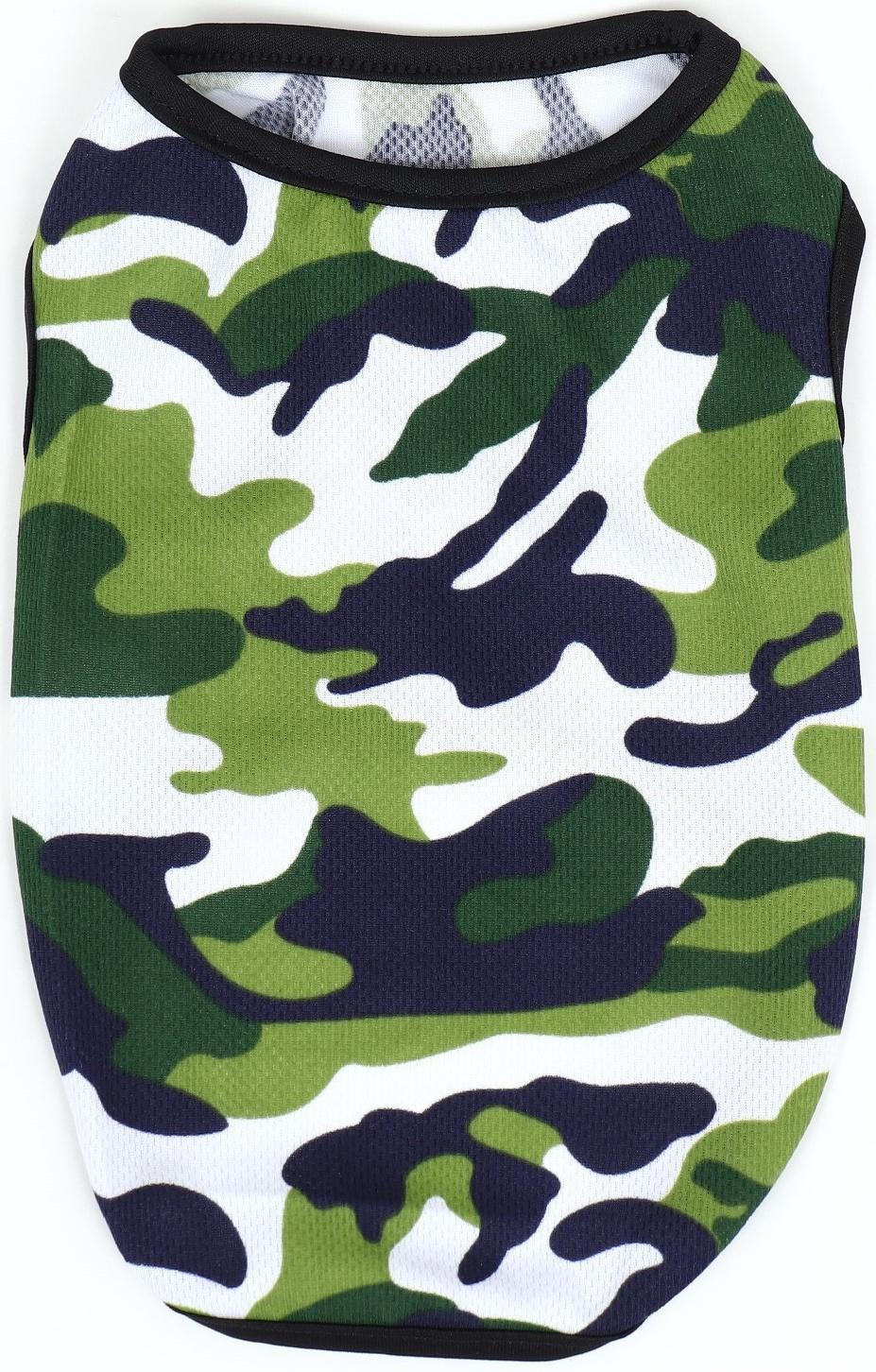 Майка для животных, S  (ДС 25, ОГ 35 см), камуфляж
