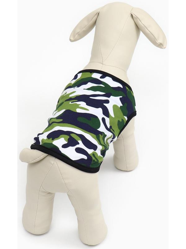 Майка для животных, S  (ДС 25, ОГ 35 см), камуфляж
